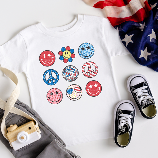 Peace smiley America - DTF print