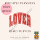 Lover | Valentine's Day DTF transfer - DTF print