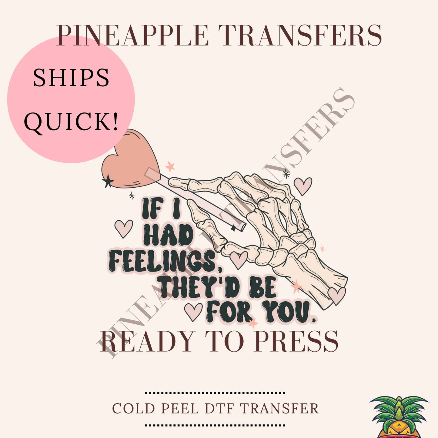 If I had feelings they'd be for you | Valentine's Day DTF transfer - DTF print