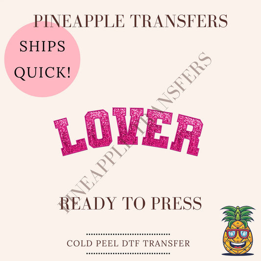 LOVER Glitter | Valentine's Day DTF transfer - DTF print