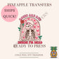 Roses are red inside I'm dead| Valentine's Day DTF transfer - DTF print 10x10